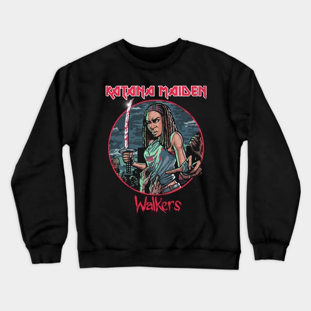 The Katana Maiden Crewneck Sweatshirt by DonovanAlex